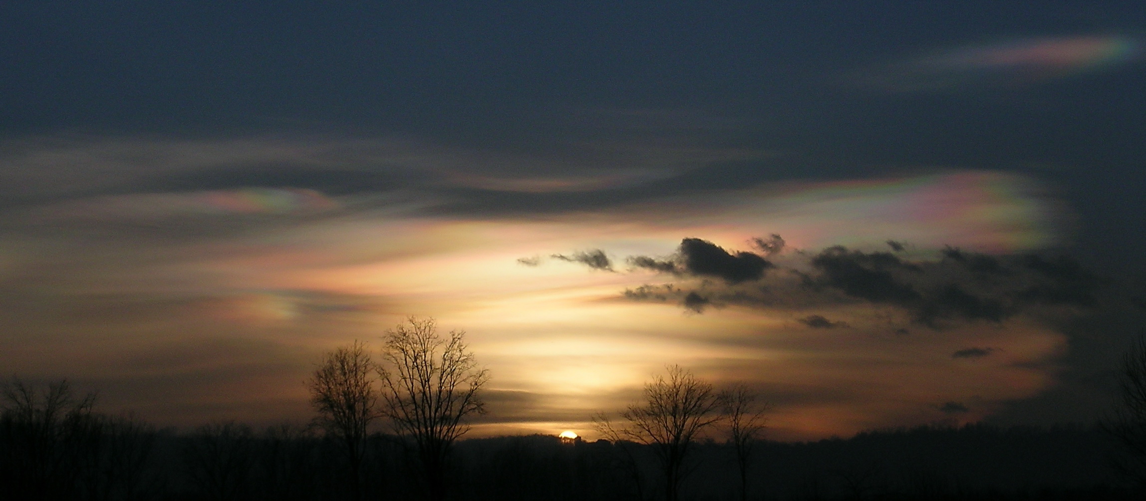 irisierende Wolken