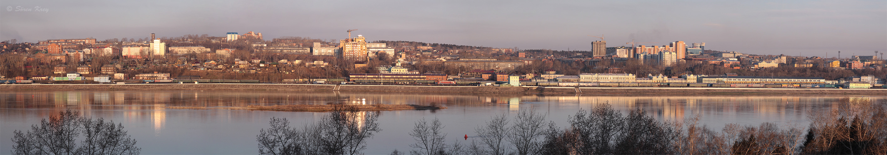 Irkutsk, linksseitiges Angara-Ufer am Tag