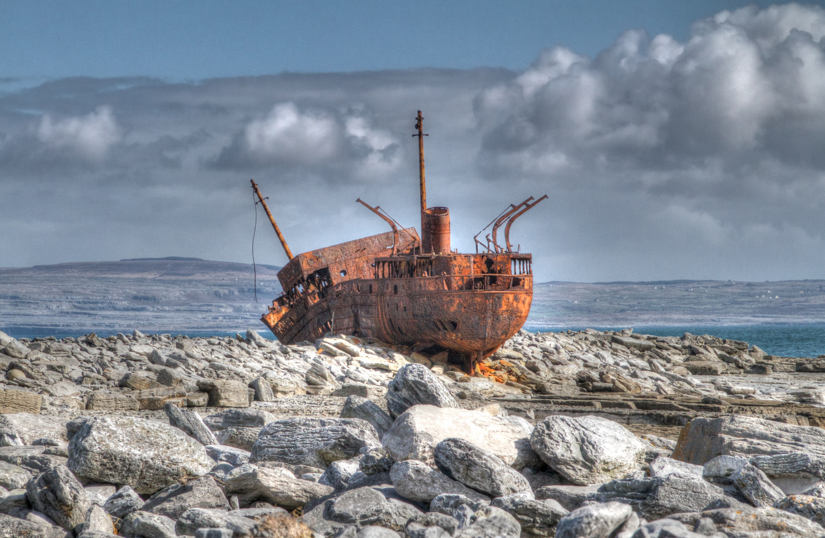 irland aran-inseln inis oírr wrack der plassy (heck)