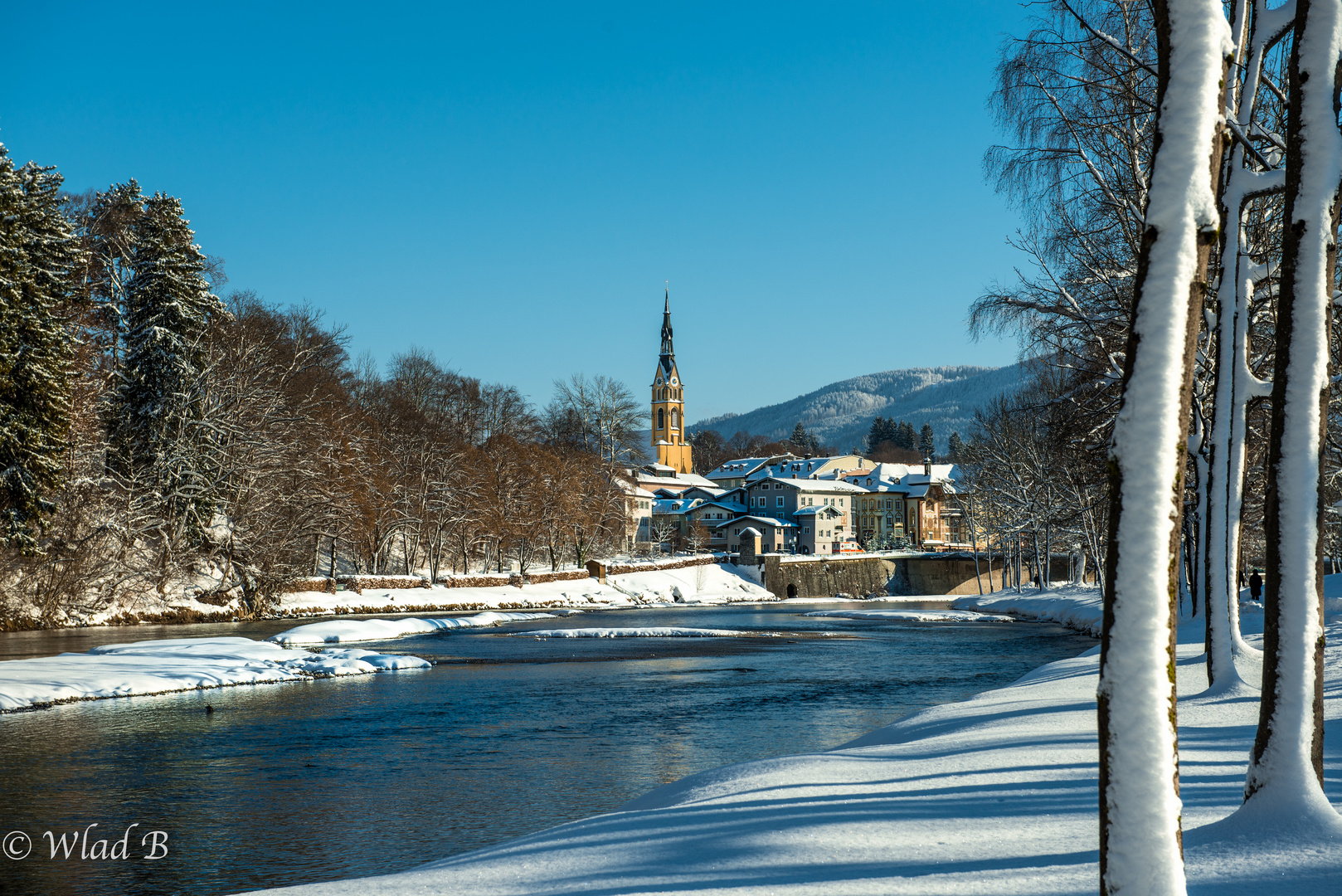 Isar im Schnee