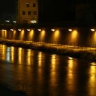 Isar in Landshut vor Sonnenaufgang