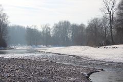 Isarauenlandschaft im Winter