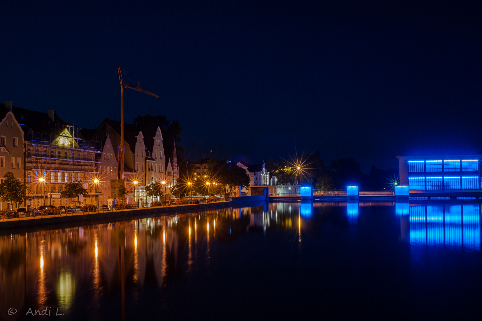 Isargestade und Maxwehr in Landshut