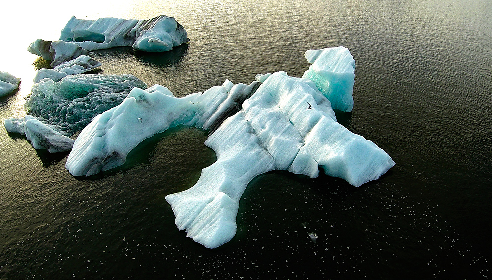Island 2015 #54 Eisberge aus der Vogelperspektive