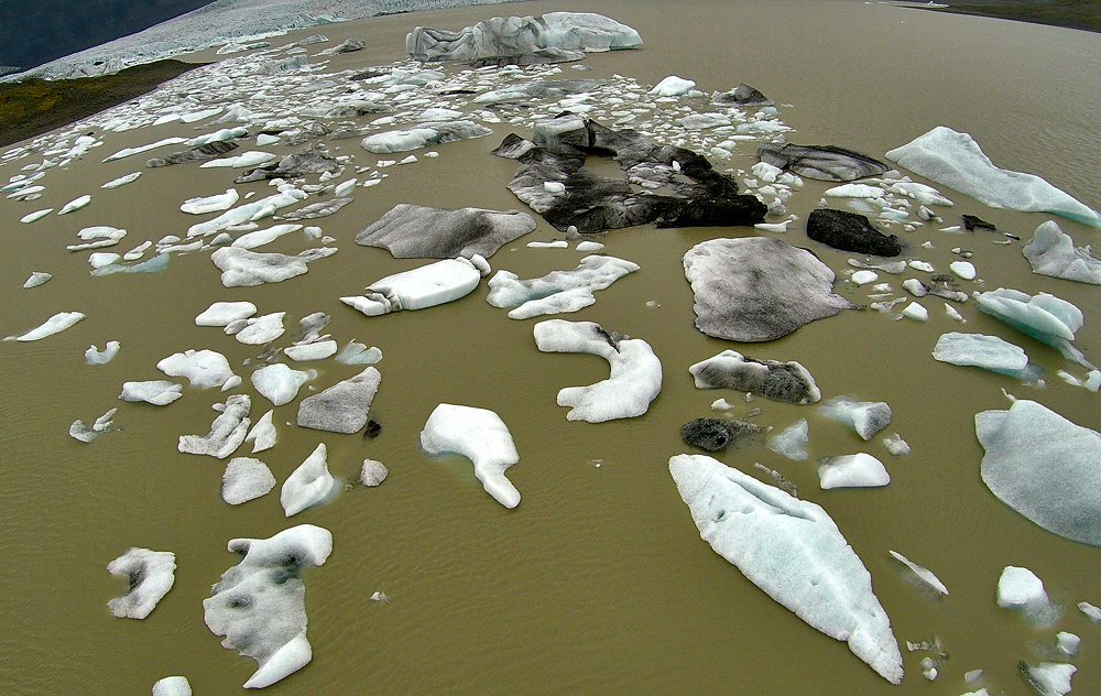 Island 2015 #55 Eisberge aus der Vogelperspektive