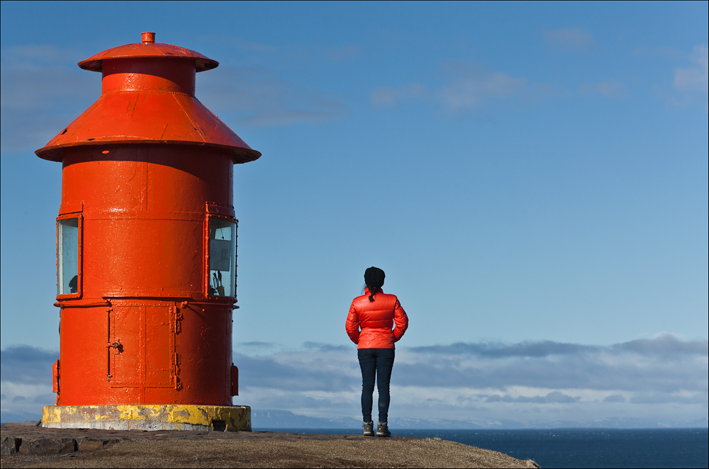 Island 2016 #005 Leuchtturm-Wärterin an Ostersonntag