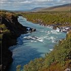 Island (22) - Lavawasserfälle Hraunfossar