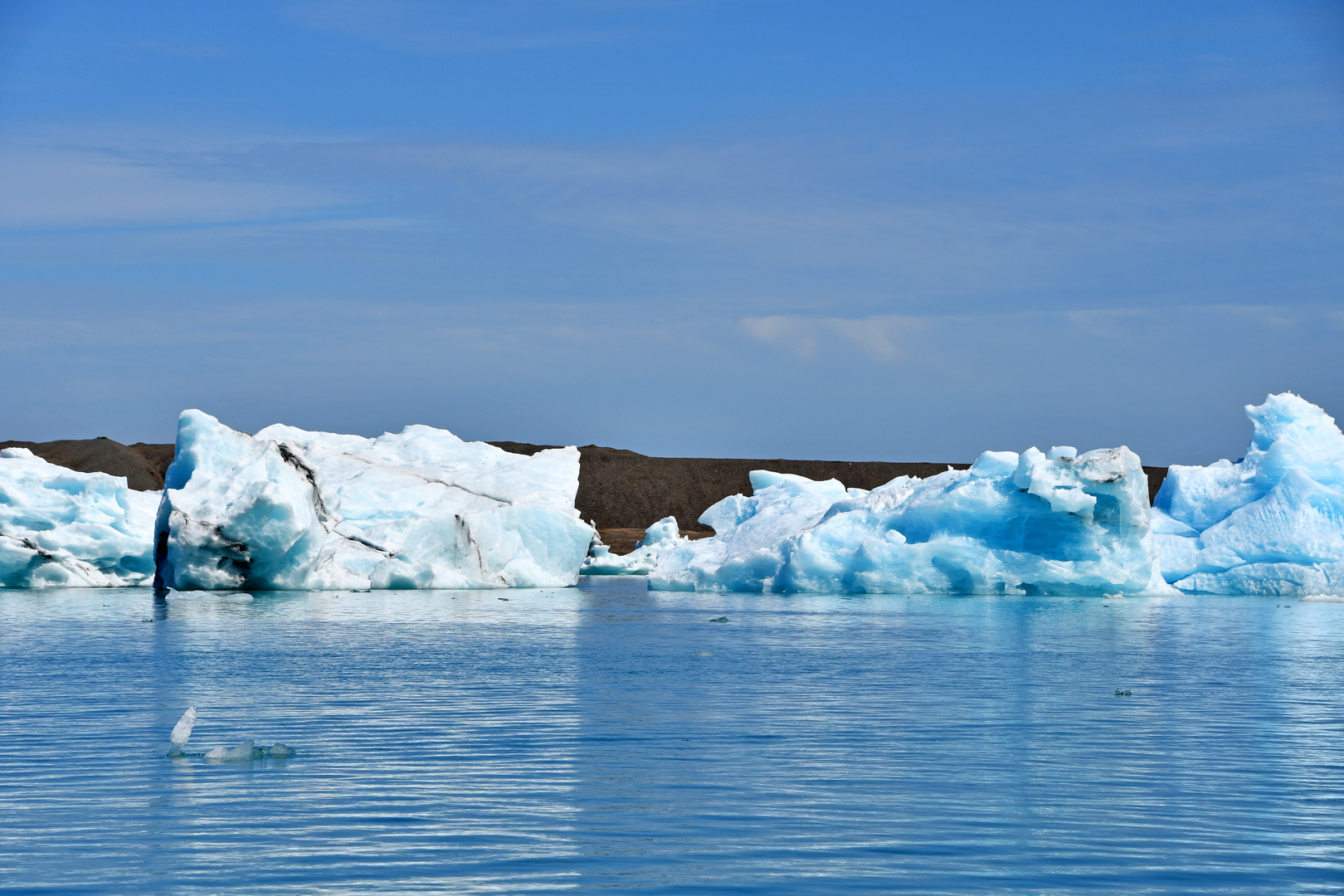 Island, auf der Gletscherlagune Jökulsarlon