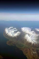 Island aus dem Flight Deck fotografiert