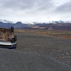Island Autowrack in Mitten der Natur