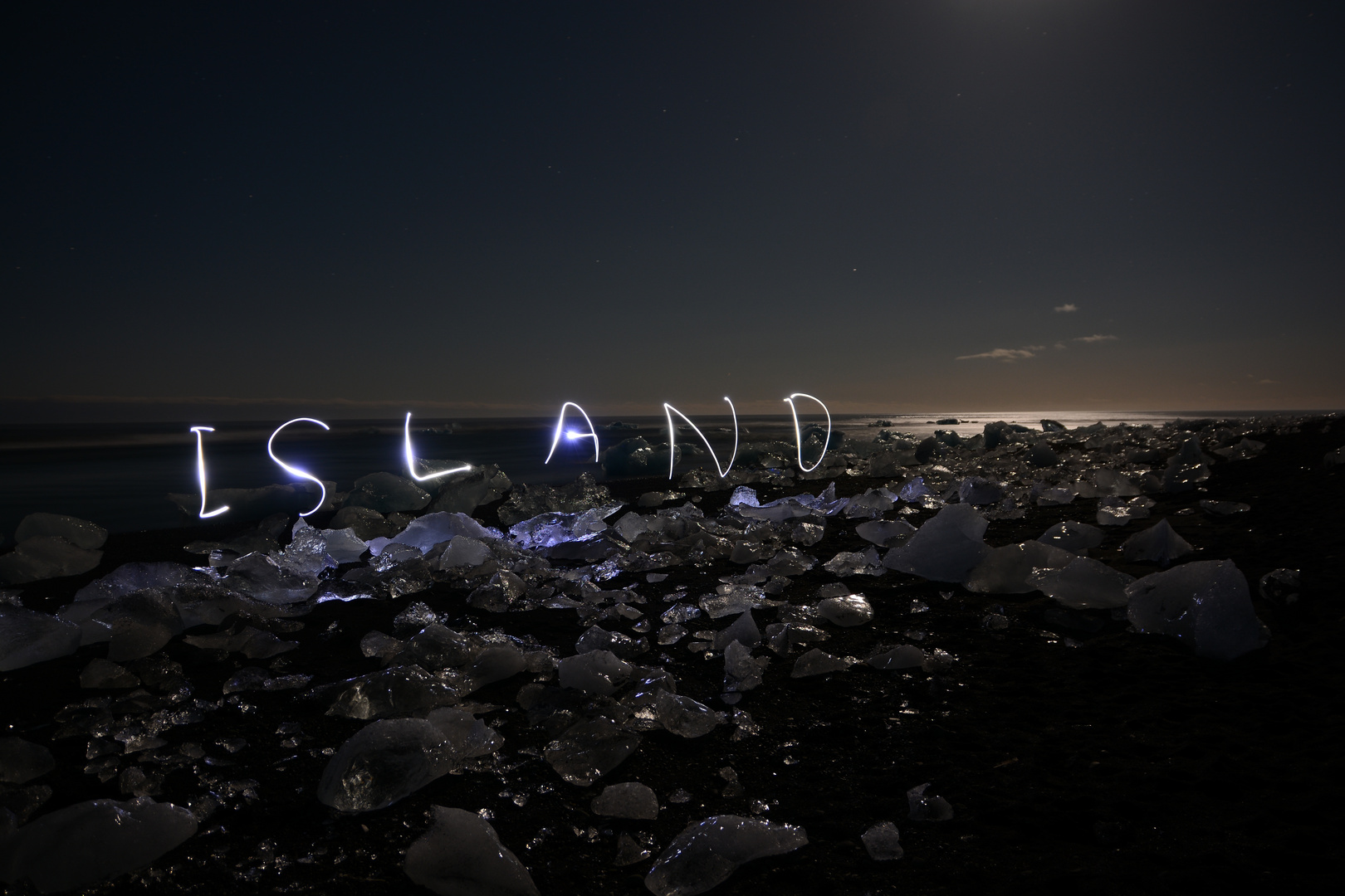 Island bei Nacht