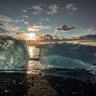 Island - Eiskristalle am Diamond Beach