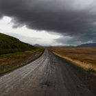 Island Ende September: Landstraße im Dauerregen