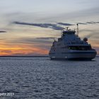 Island ferry MUHUMAA arrives at Kuivastu