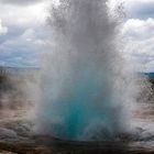 Island Geysir Strokkur - "Ausbruch - die Fontäne"