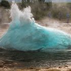 Island Geysir Strokkur - Gleich platzt die Blase