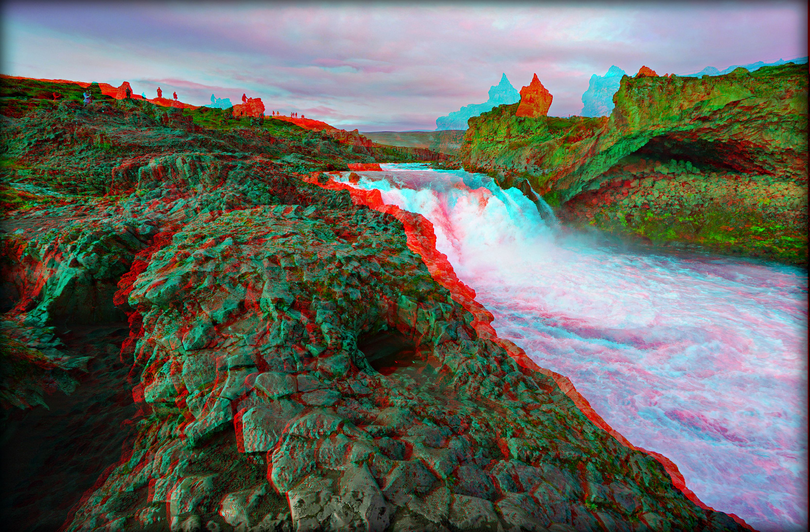 Island Godafoss (3D- ANA)