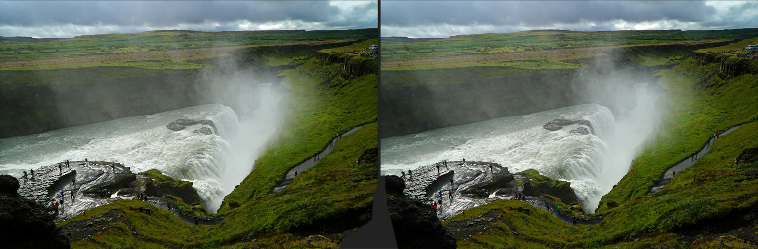 Island Gullfoss (3D-X-View)