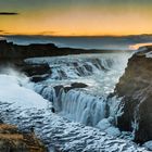 Island-Gullfoss......gleich steigt die Sonne auf