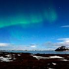 Island im Winter – Feines Polarlicht in der Vollmondnacht über …..