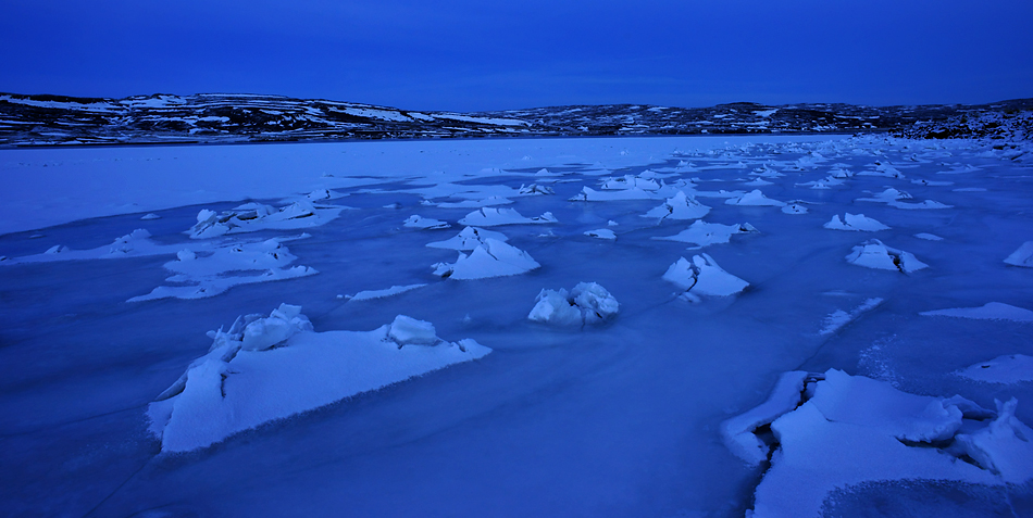 Island im Winter – Letztes Winterabendlicht über den Westfjorden