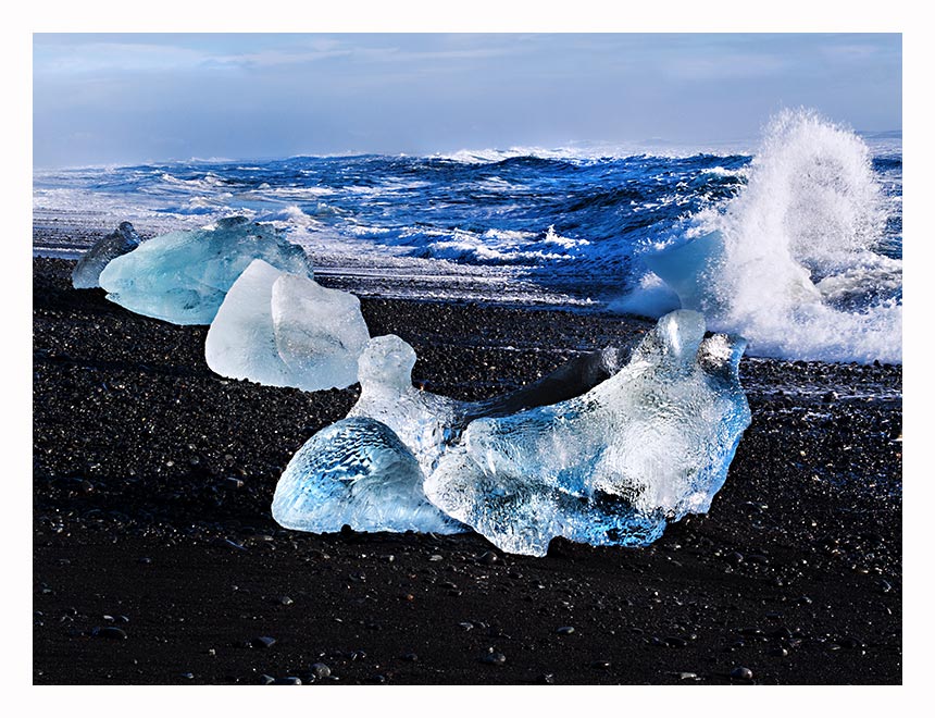 Island - Jökursárlón, Ice and Wave