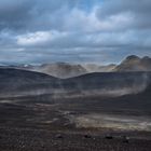 Island Landmannalaugar - Sandsturm im Lavafeld
