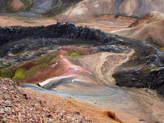 Island-Reise 2004 Vulkan-Kraterrippe