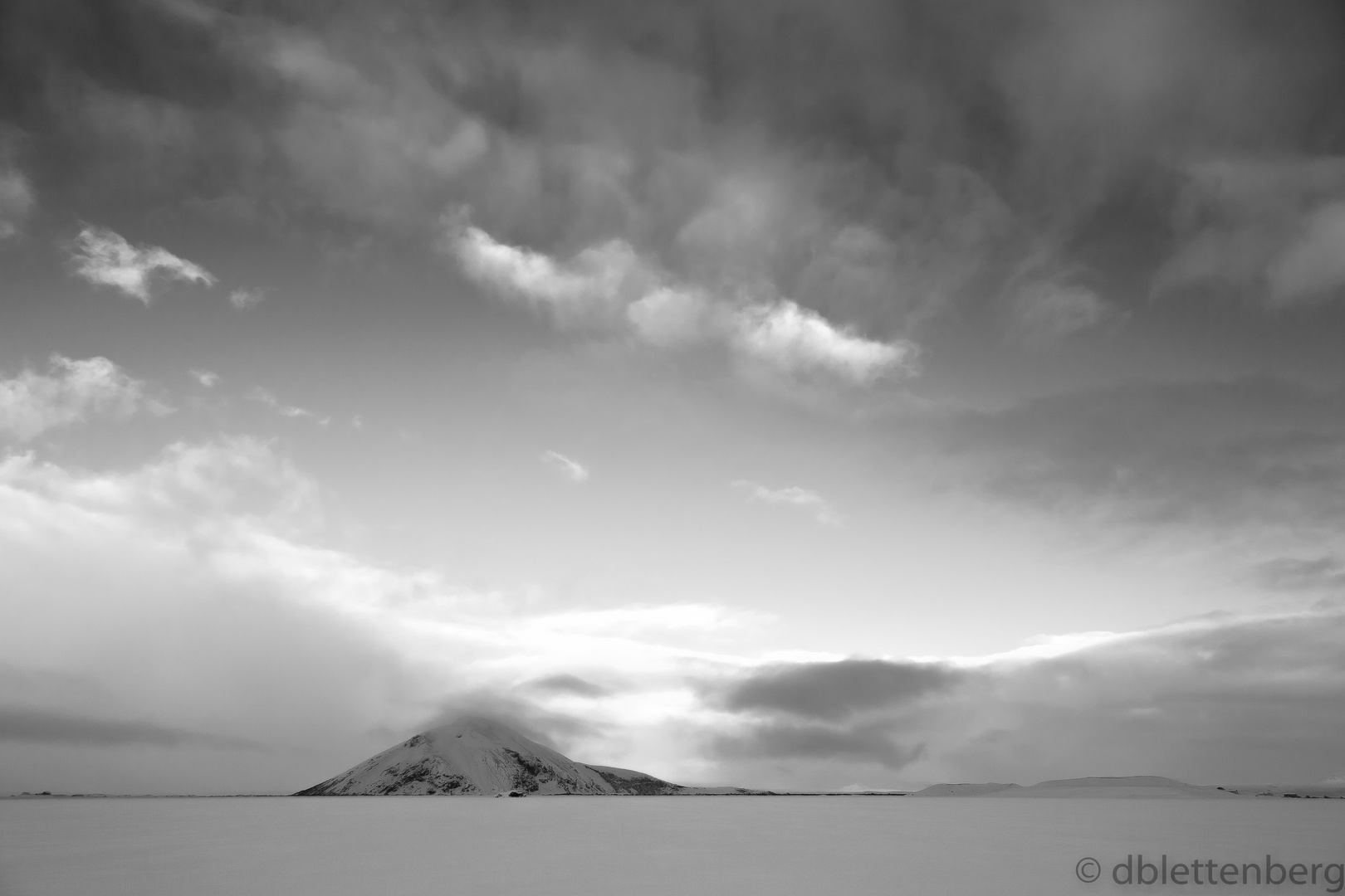 Island, schwarz-weiss