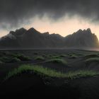 Island - Schwarze Sanddünen vor dem Vestrahorn