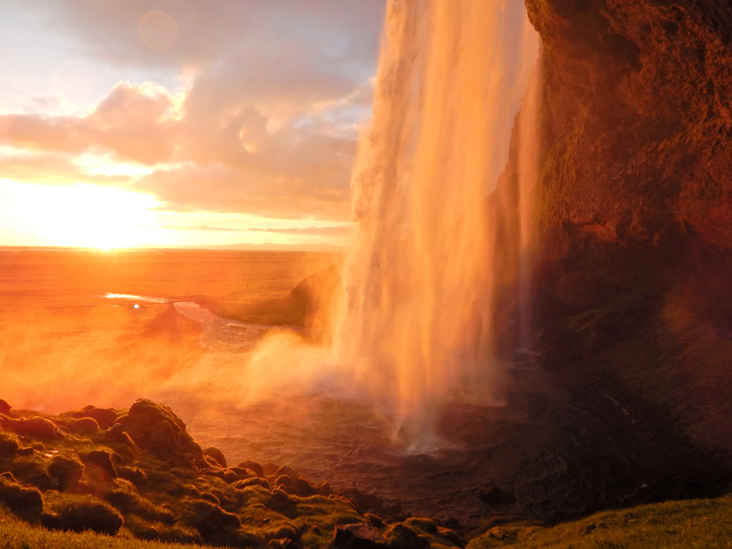 Island - Seljalandsfoss - Sonnenuntergang