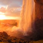 Island - Seljalandsfoss - Sonnenuntergang