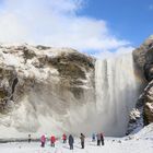 Island - Skógafoss im Winter 2015