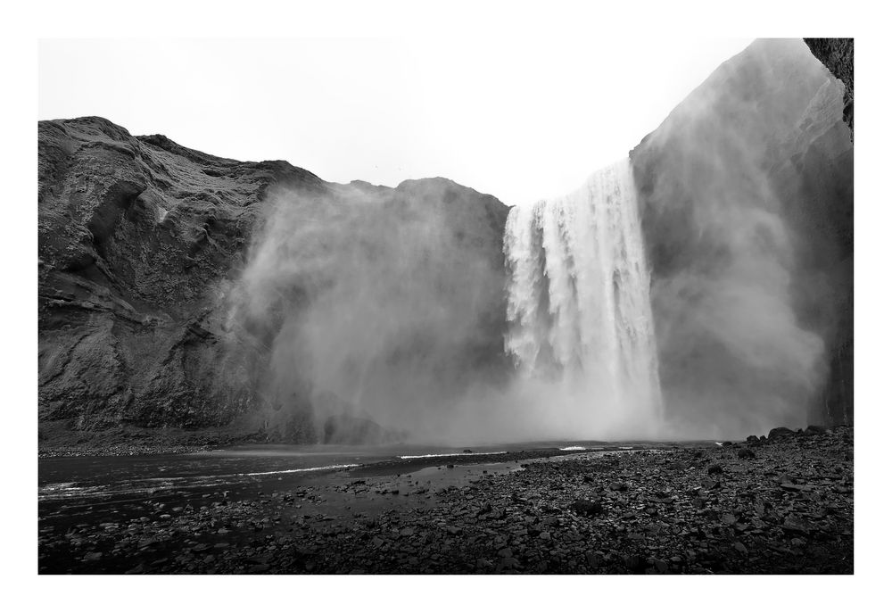 Island- Skógafoss Wasserfall