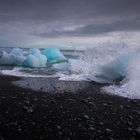 Island- Strand an der Gletscherlagune Jökulsarlon