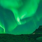 Island, Vestrahorn, Nordlichter