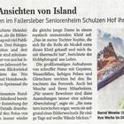 ISLAND  Wolfsburger Nachrichten 28.2.2020  