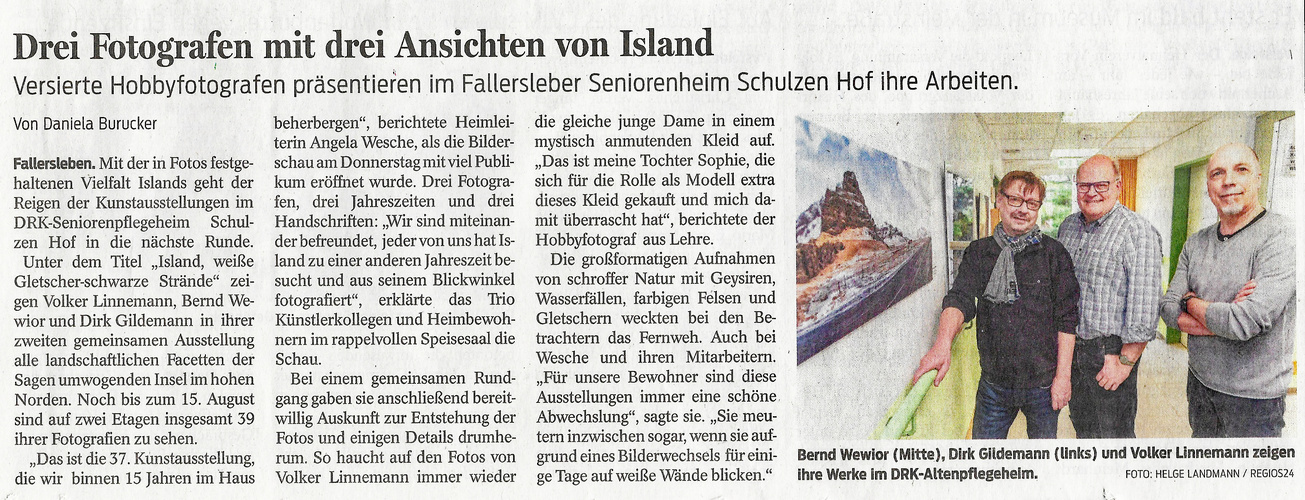 ISLAND  Wolfsburger Nachrichten 28.2.2020  