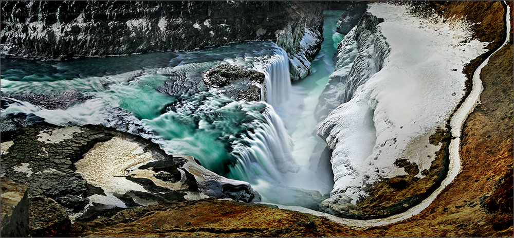 Islands Wasserfall "Gullfoss"