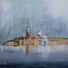 Isola San Giorgio Maggiore mit aufziehendem Seenebel