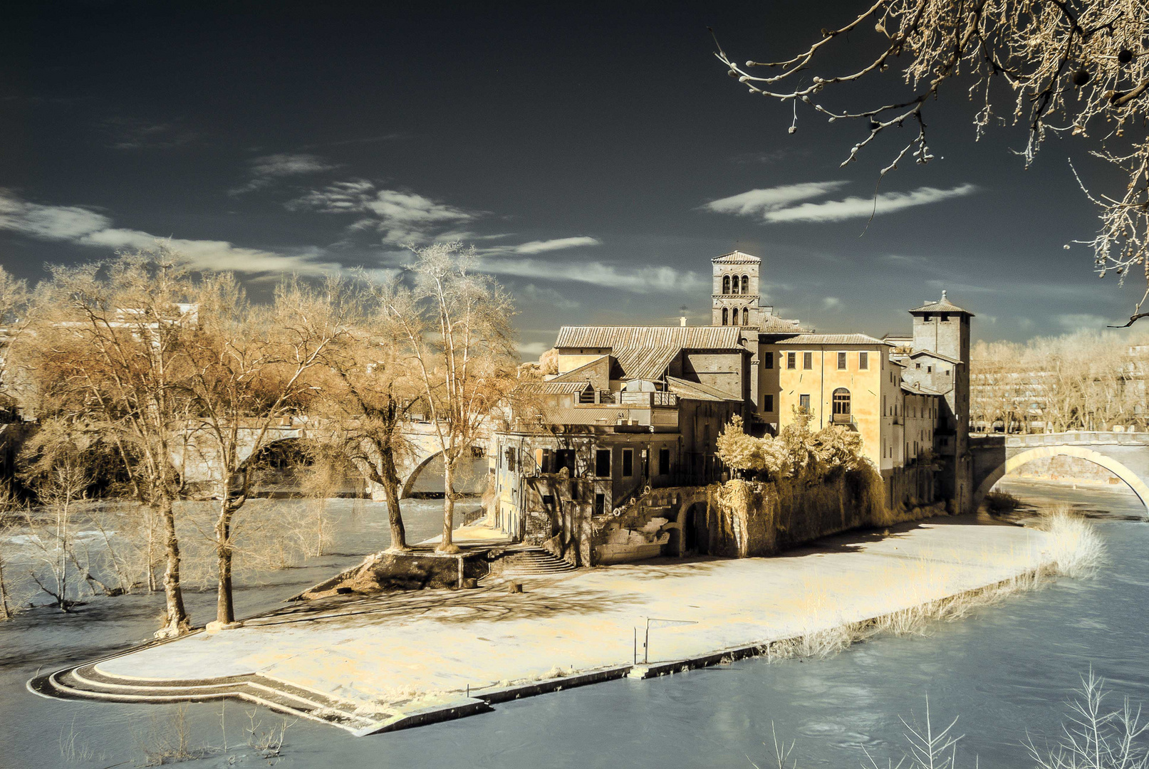 Isola Tiberina infrarosso 720 nm