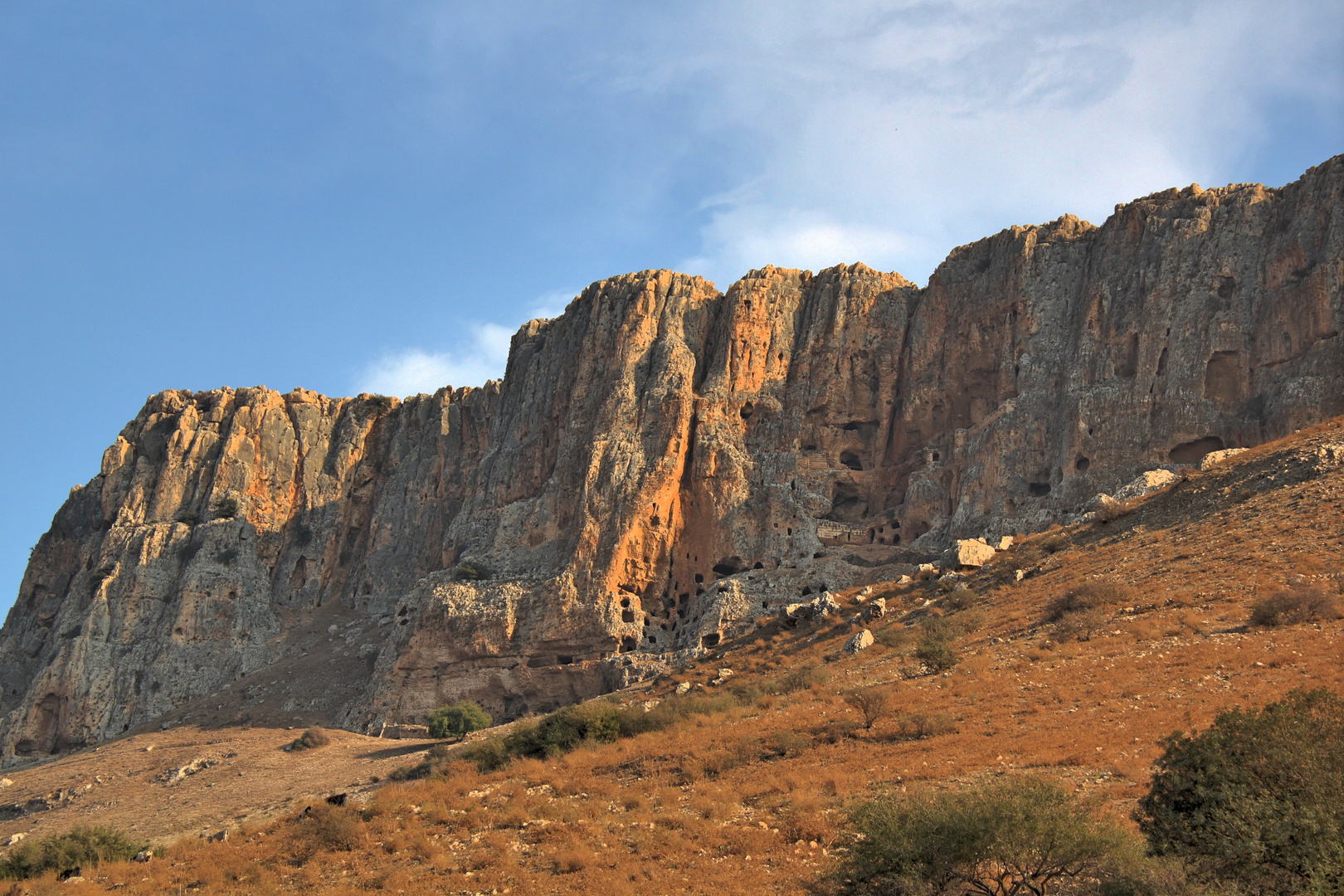 Israel, Höhlen im Berg Arbel oberhalb Magdala