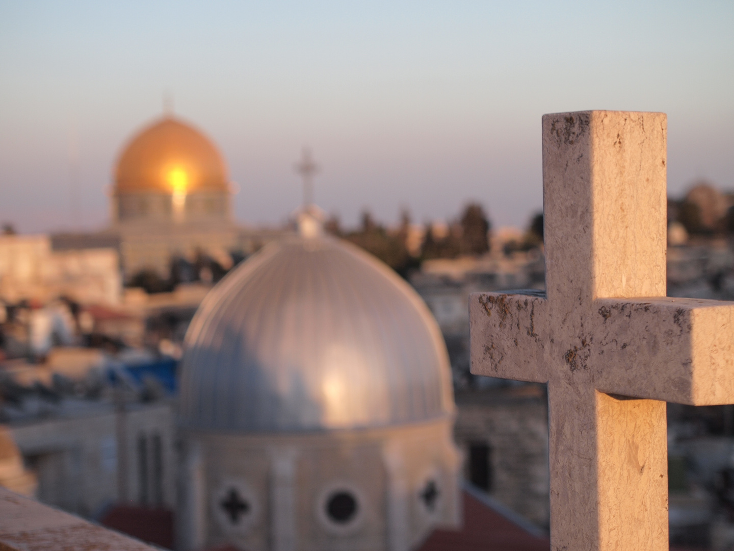 Israel Jerusalem Felsendom mit Kreuz