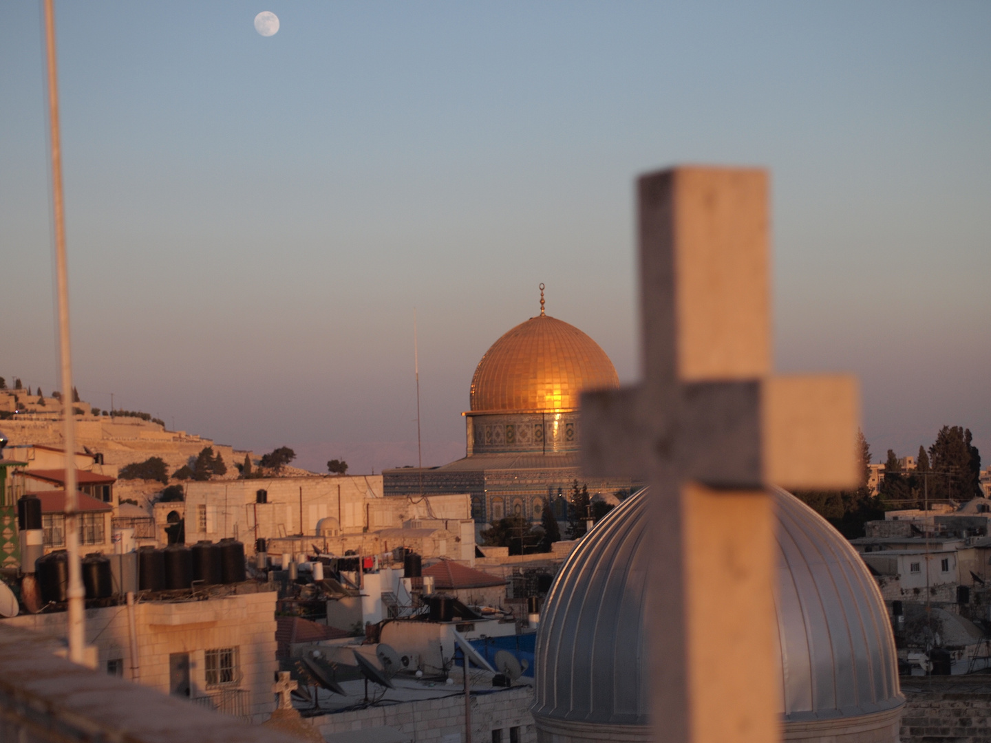 Israel Jerusalem Felsendom mit Kreuz