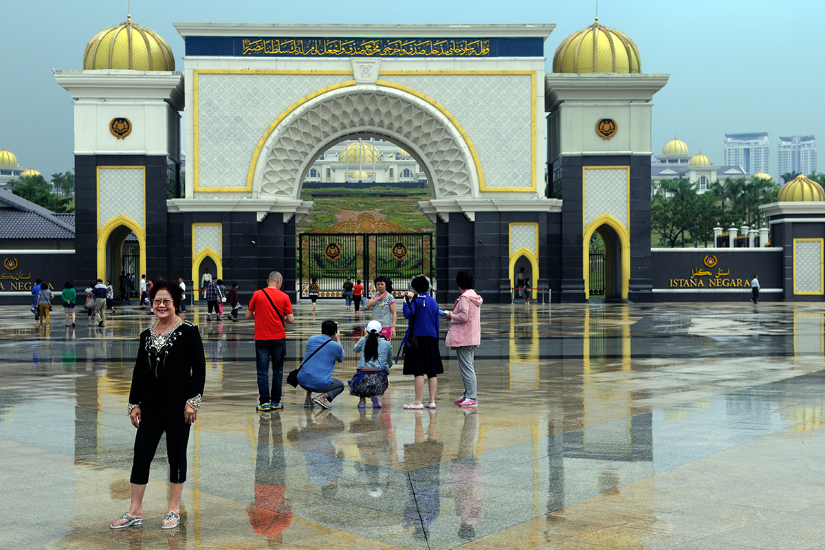 Istana Negara palace in raining weather