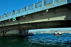 Istanbul-Galata Brücke - Blick zur asiatischen Seite vom Bosporus