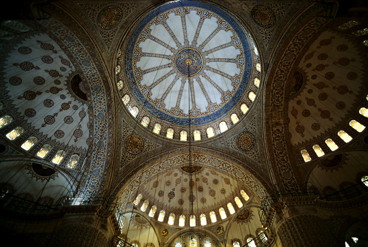 Istanbul, Kuppeln der blauen Moschee