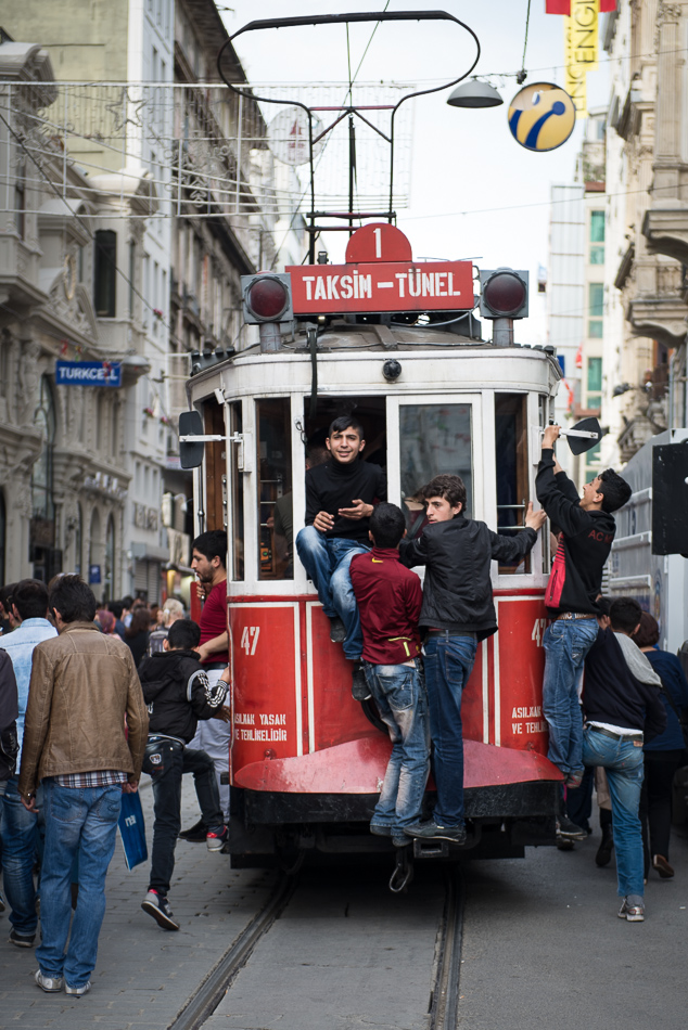 Istanbul Taksim Straßenbahn