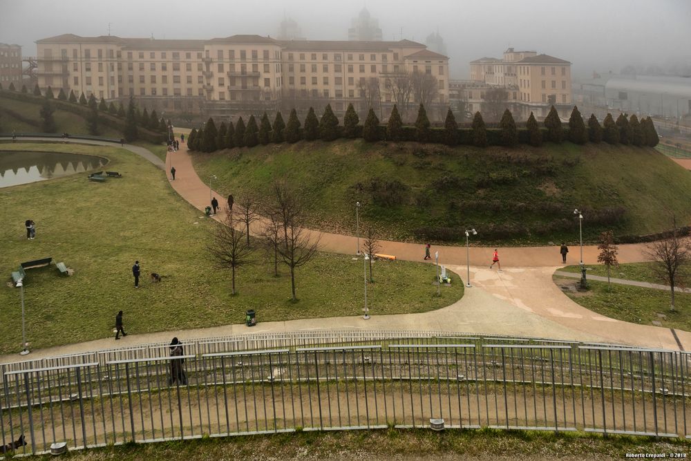 Istituto Palazzolo dal parco del Portello