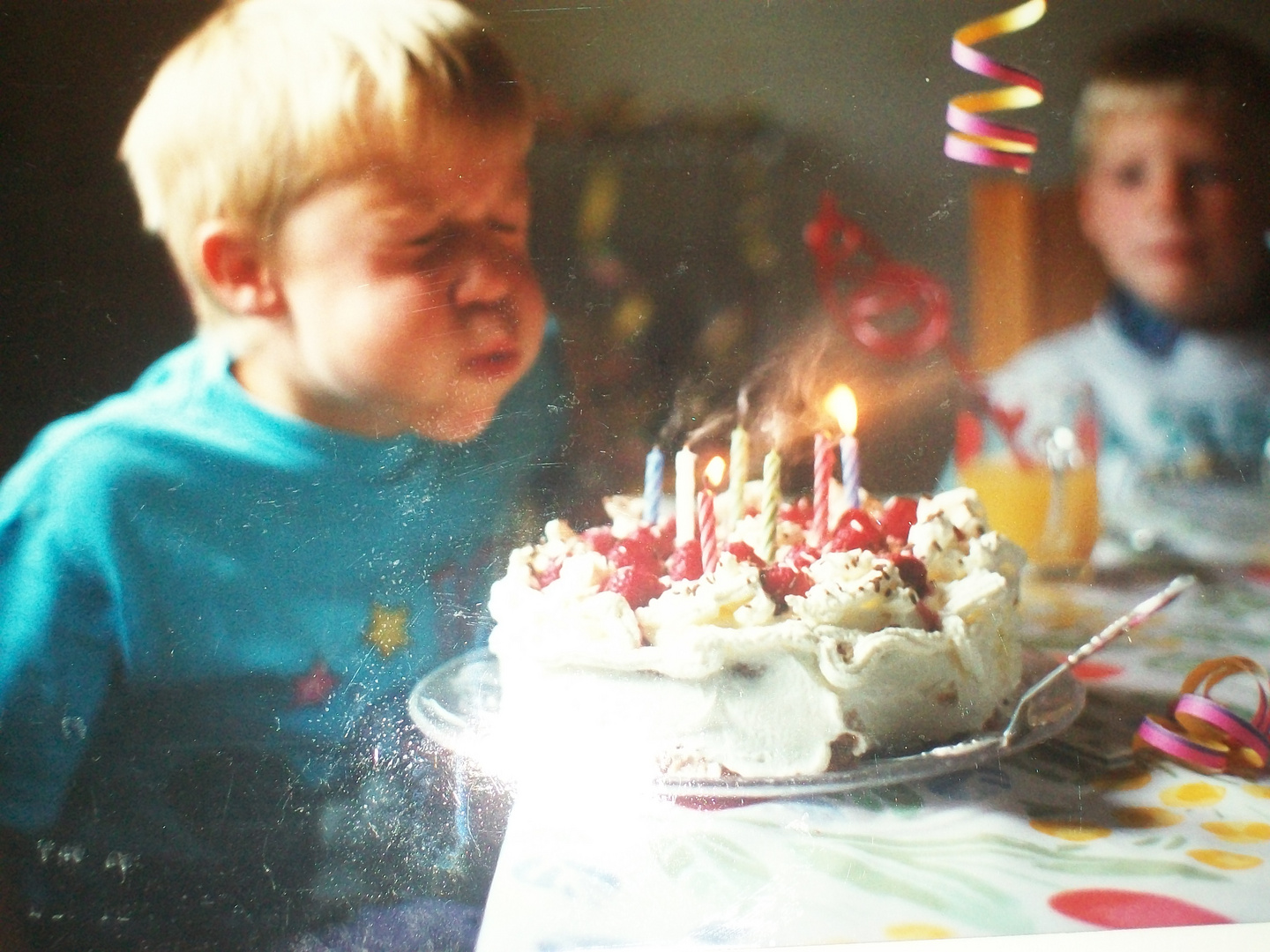 It is important to blow out the birthdaycandle in a perfect way...